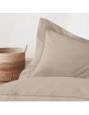Ambiance lot de 2 taies d'oreillers Percale mastic