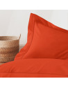 Ambiance lot de 2 taies d'oreillers Percale terracotta