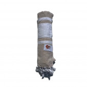 Foutas Taupe Blanco 90x170 enroulé