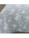 Couvre-lit gris floral 220x240cm zoom motifs