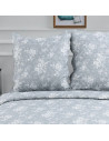 Couvre-lit gris floral 220x240cm zoom taies