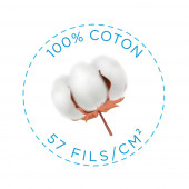 pictogramme 100% coton 57fils