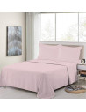 Parure de Draps 100% Percale de coton Rose poudré