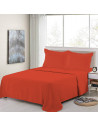 Parure de Draps 100% Percale de coton terracotta