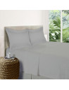 Parure de Draps Percale de coton gris clair