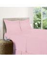 Parure de Draps Percale de coton rose poudré