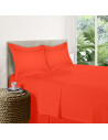 Parure de Draps Percale de coton terracotta