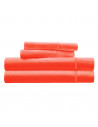 Parure de Draps percale de coton terracotta 4 pièces