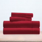 parure de draps nuit des vosges 4pièces bordeaux