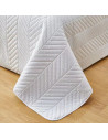 Couvre lit M23-6012 géométrique uni blanc 180x240 cm - détail