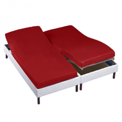 drap housse 2x70x190 blanc