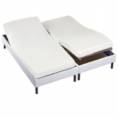 Drap housse 2x70x190 Blanc TPR
