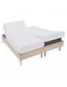 protège matelas lit électrique 2x90x200 cm molleton coton