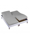 drap housse 2x90x200 gris