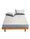 Drap Housse percale bonnet 27 cm gris clair