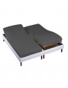 Drap Housse 2x90x200 Gris Anthracite TPR