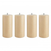 Jeux de 4 pieds bois forme olive pour sommier