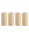 Jeux de 4 pieds bois forme olive pour sommier