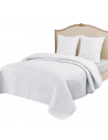 Couvre lit matelassé uni blanc 250x260 cm fond blanc