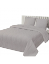 Couvre lit M23-6012 géométrique uni gris fond blanc