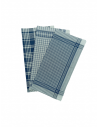 Lot de 12 mouchoirs 3 quadrillages différents 40x40cm