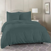 Visuel d'ambiance HDC percale + taies rectangle 50x70 cm anthracite