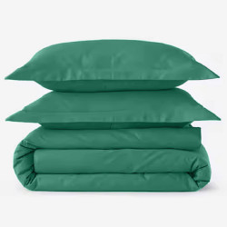 Housse de couette percale de coton 240x280 cm + 2 taies rectangles