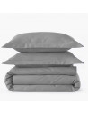 HDC percale 80 fils + taies rectangle gris photo produit