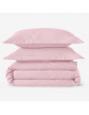 HDC percale 80 fils + taies rectangle rose poudré photo produit