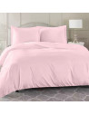 Visuel d'ambiance HDC percale + taies rectangle 50x70 cm rose poudré