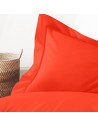 Visuel zoom taies d'oreiller percale rectangle 50x70 cm terracotta