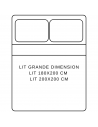 Picto lit grandes dimensions