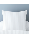 Zoom taie housse de couette percale satin blanc 1 place 140x200 cm vendu avec une taies d'oreillers
