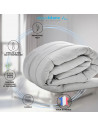 Infographie de la couette tempérée 90% duvet made in France
