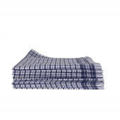 Mouchoirs de Travail Carreaux Bleu et Blanc (Lot de 12) sur fond blanc