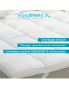Surmatelas haut de gamme avec garnissage en plumes et enveloppe percale