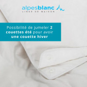 Couette été Duvet 130gr : Fabrication Française sur nos couettes Duvet