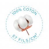 drap housse 2x70x190 gris foncé coton 57 fils