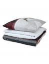 Housse de couette Formigal flanelle 140x200 cm esprit montagne + taie pliée