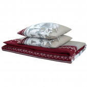 Housse de couette + 2 taies Flanelle Navacerrada 220x240 cm, dessin chalet montagne
