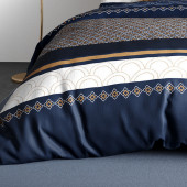 détails de la housse de couette 220x240 Kalypso 100% coton 57 fils