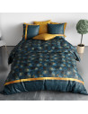 Housse de couette GINKO 100 % coton + 2 taies vues du dessus