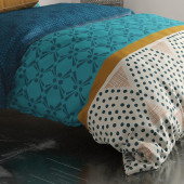 Détails du motif de la housse de couette Oda 220x240 cm, 100% coton