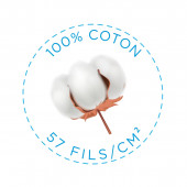 Housse de couette Faro 220x240 cm 100% coton 57 fils.