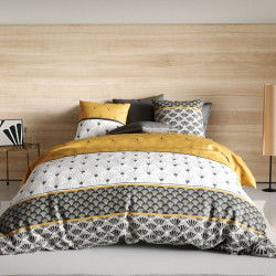 Housse de couette 220x240 cm - Léo + taies pur coton