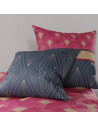 Housse de couette 240x220 motifs violets et fuchsia | 100% coton