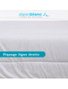 Couette blanche légère été anti-transpiration avec piquage en ligne droite