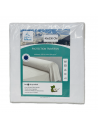 Protège traversin 45x230 cm en coton molleton blanc 200g/m2.