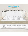 Guide des tailles de la couette été anti-transpiration 200 g/m²