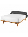 Taie de traversin 45x230 cm gris anthracite en coton 57 fils/cm² sur un lit